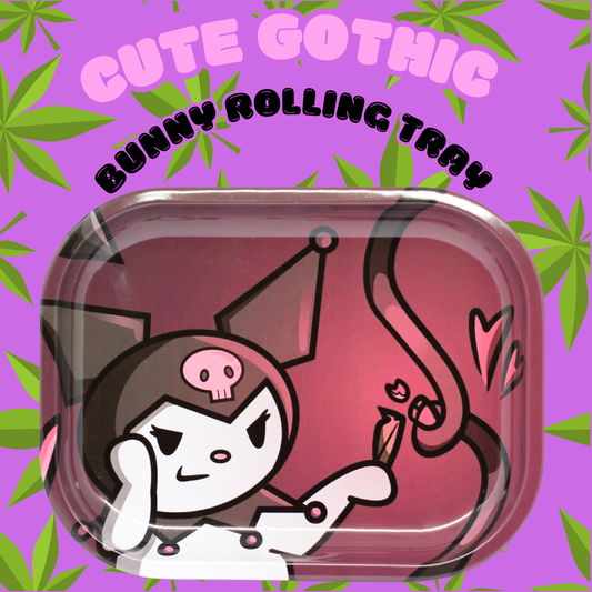 Kuromi Metal Rolling Tray & Mat for Smokers & Stoners - Perfect Accessory for Weed Lovers - Elevate Your Smoking Experience!